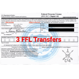 1 FFL Transfer + 2 Additional Firearms